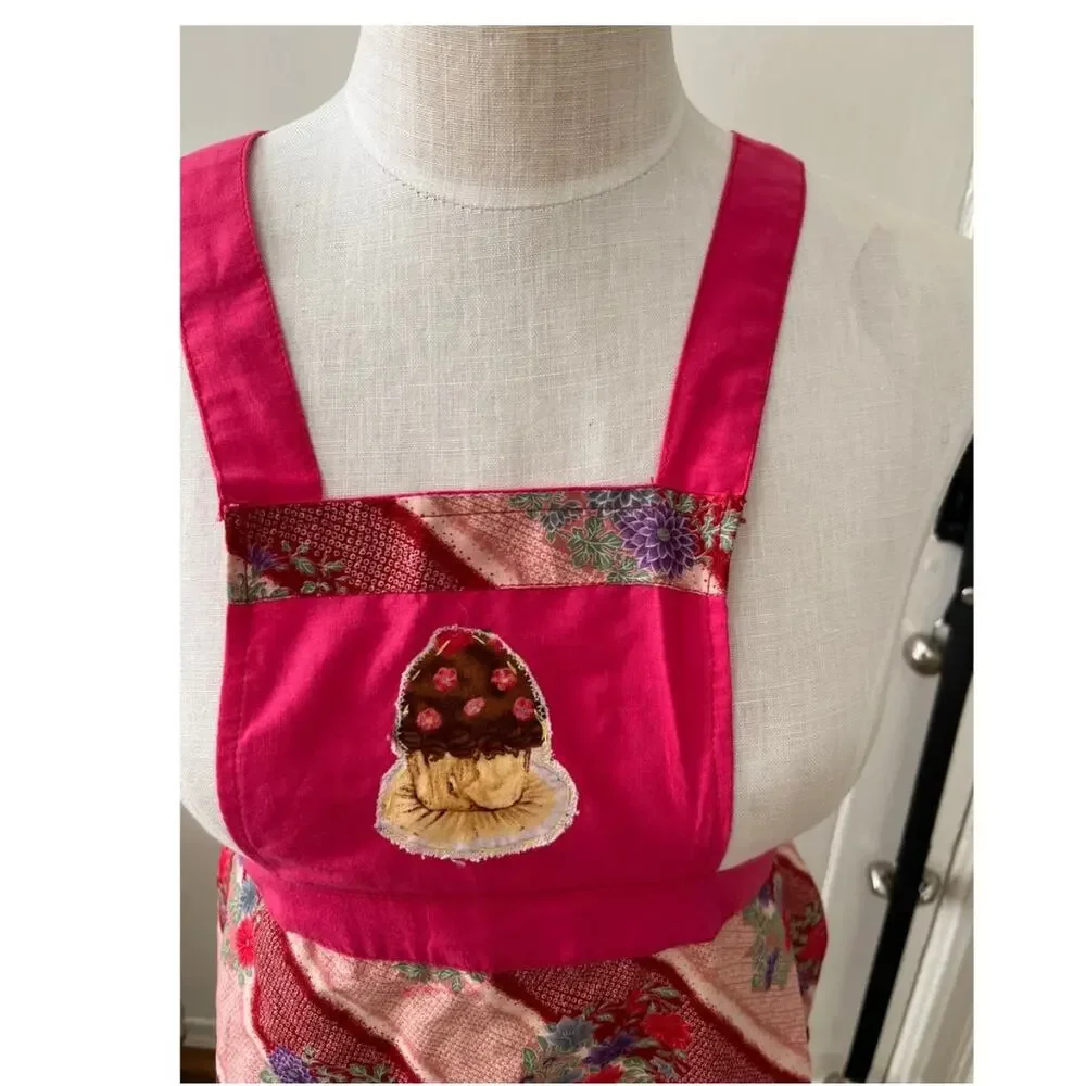 Kids Apron Bundle Disney Minnie Mouse Full Apron Floral Birthday Apron